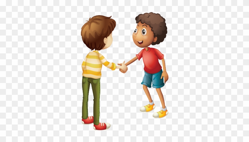 Greet - Kids Shaking Hands Clipart #1452297