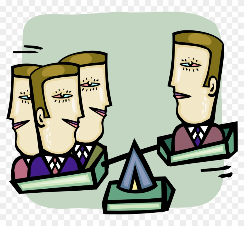 Vector Illustration Of Experienced Business High Achiever - Cartoon #1452302