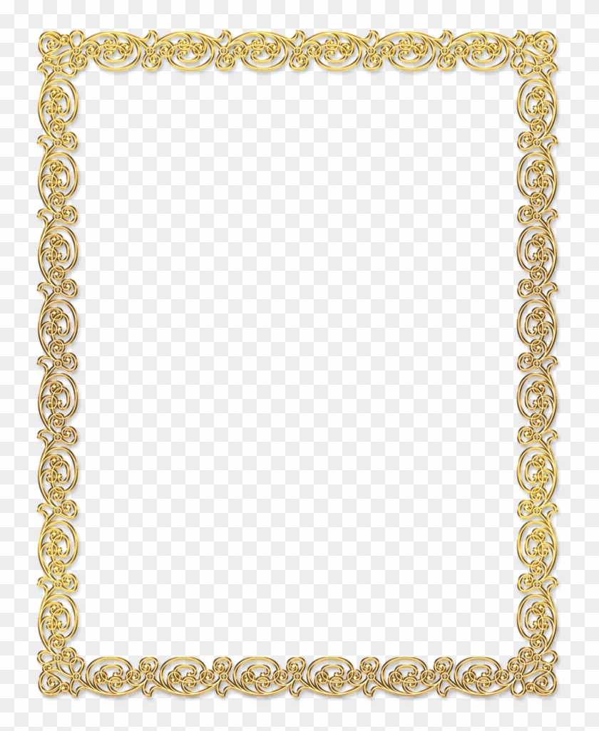 View All Images At Woman Suit Folder - Gold Chain Border Png #1452523