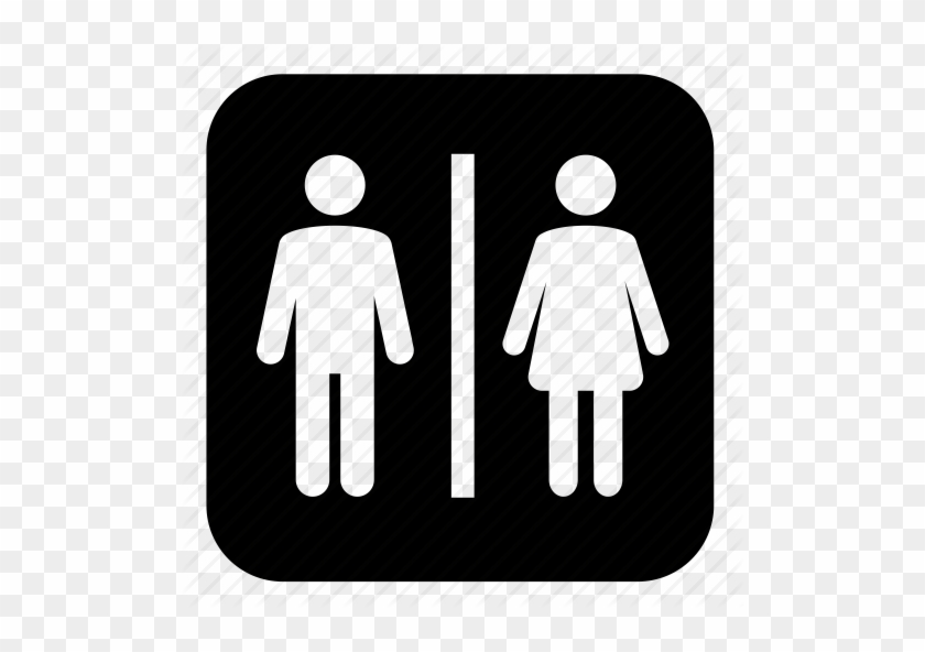 Women Men White Png Clipart Public Toilet Clip Art - Men And Women Icon #1452580