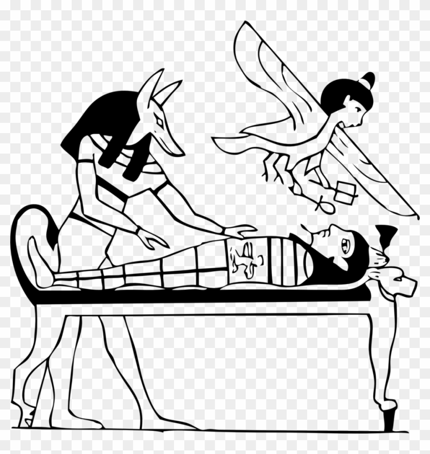 Soul Visiting The Body - Ancient Egypt Mummies Clip Art #1452781
