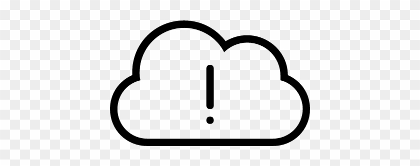 Cloud With Exclamation Sign Inside Stroke Weather Warning - Simbolo Chuva Png #1452791