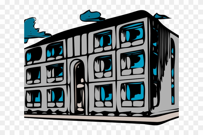 Apartment Complex Clipart Business Building - Run Down Building Clipart #1452814