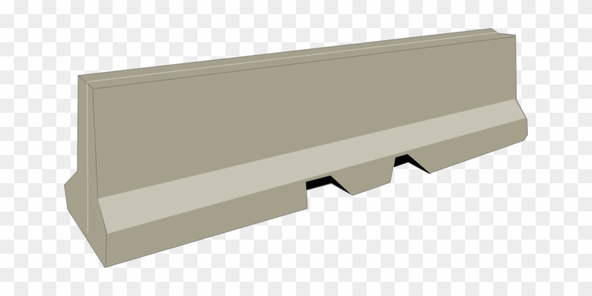 Stone Wall Traffic Barrier Jersey Barrier Road - Jersey Barrier Clipart #1452921