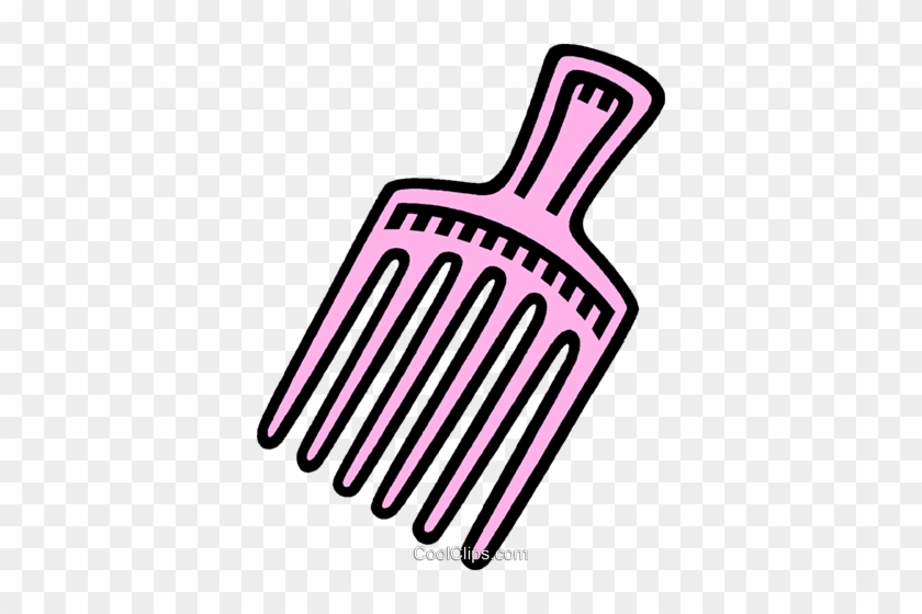 Hair Comb Royalty Free Vector Clip Art Illustration - Comb.