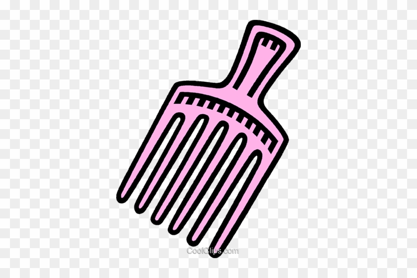 Hair Comb Royalty Free Vector Clip Art Illustration - Comb #1452946