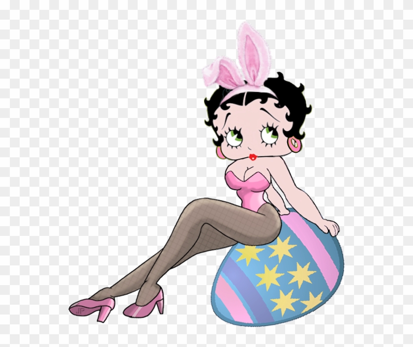 Easter Betty Boop Bunny With Colored Egg - Betty Boop #1452980