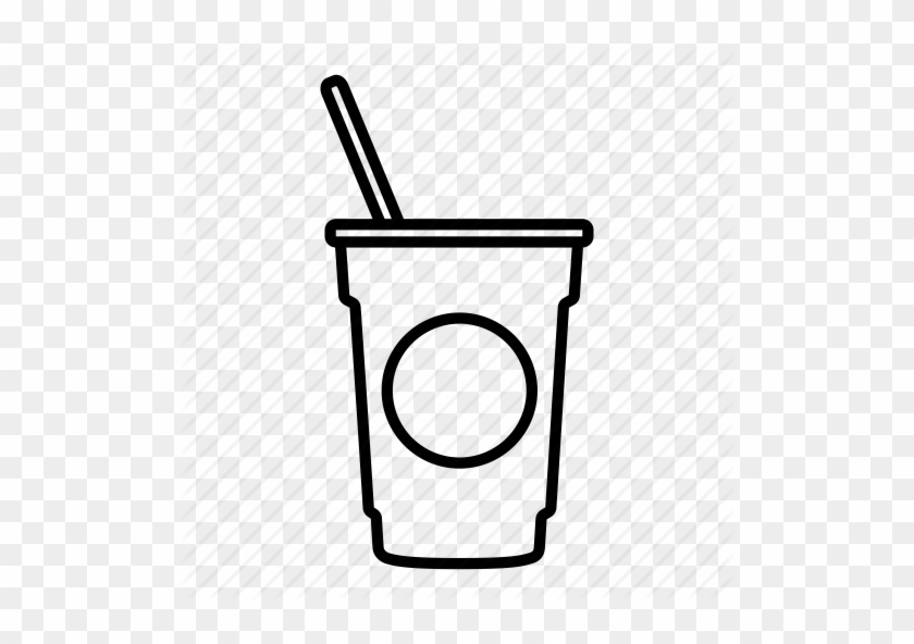 Dibujos De Bebidas Para Colorear Clipart Coffee Drawing - Starbucks Frappe Outline #1453099