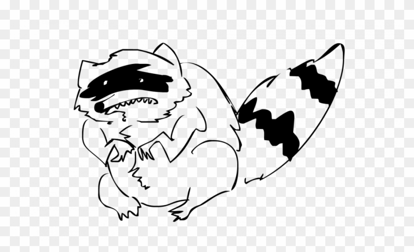 Large Size Of Rocket Raccoon Cartoon Drawing Directed - Cola Mapache Dibujo  Png - Free Transparent PNG Clipart Images Download