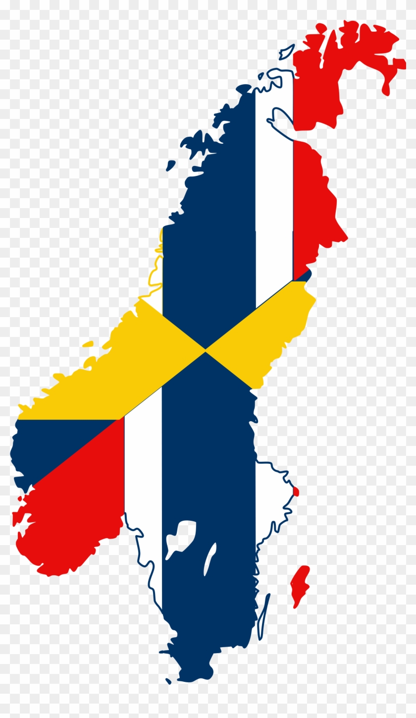 Open - Flag Map Of Sweden #1453274