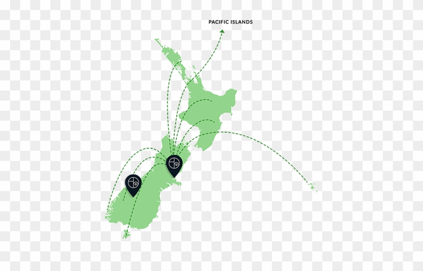 Kit Homes Nz, Fiji, Rarotonga And The Pacific Islands - Hi Res Outline Maps Of New Zealand #1453342