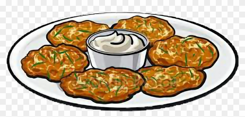 Hanukkah Latkes Happyhanukkah Freetoedit - Potato Pancake Clipart #1453427