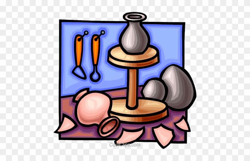 Pottery Royalty Free Vector Clip Art Illustration Vc012252 - Pottery Clip Art #1453468