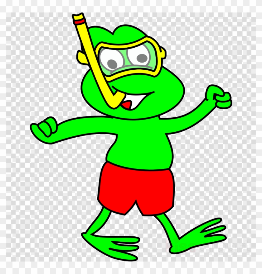 Swimming Frog Clipart Frog Clip Art - Diver Frog Twin Duvet #1453604