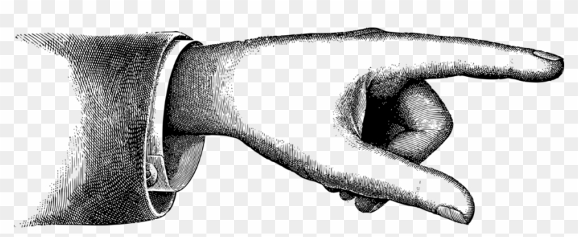 Victorian Era Index Finger Hand - Victorian Pointing Hand #1453626