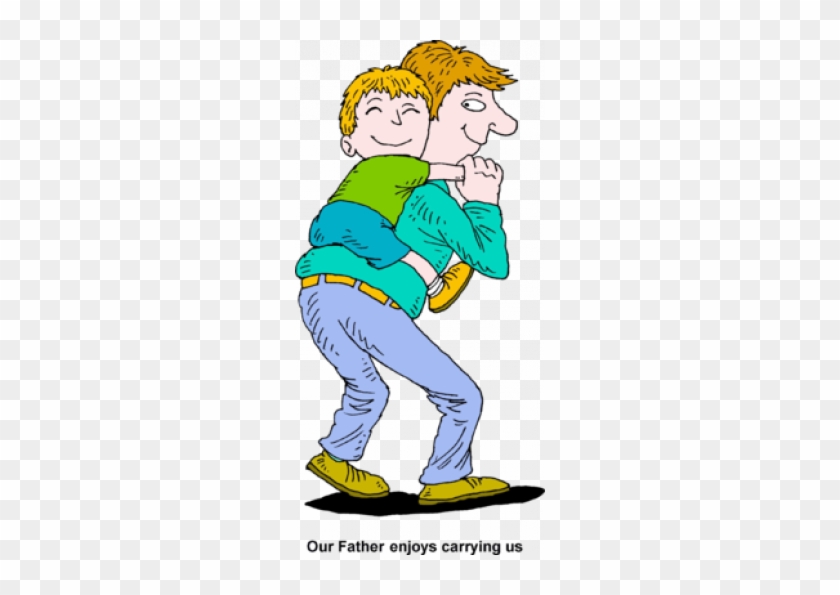 Fathers Clipart Piggy Back Ride - Clip Art Piggy Back #1453698