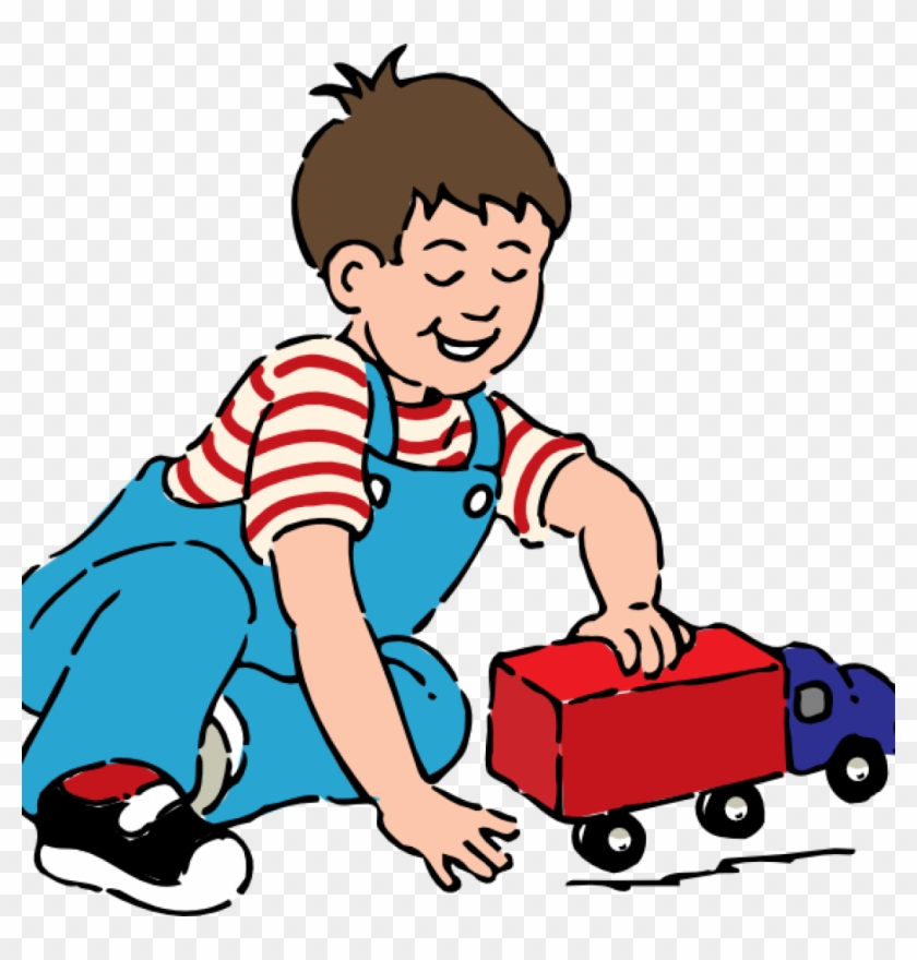 Play Clip Art Boy Playing With Toy Truck Clip Art At - Boy Playing Clipart #1453762