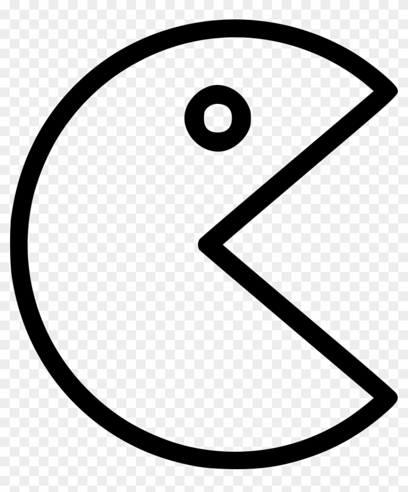 Game Svg Png Icon - Pac Man Black And White #1453900
