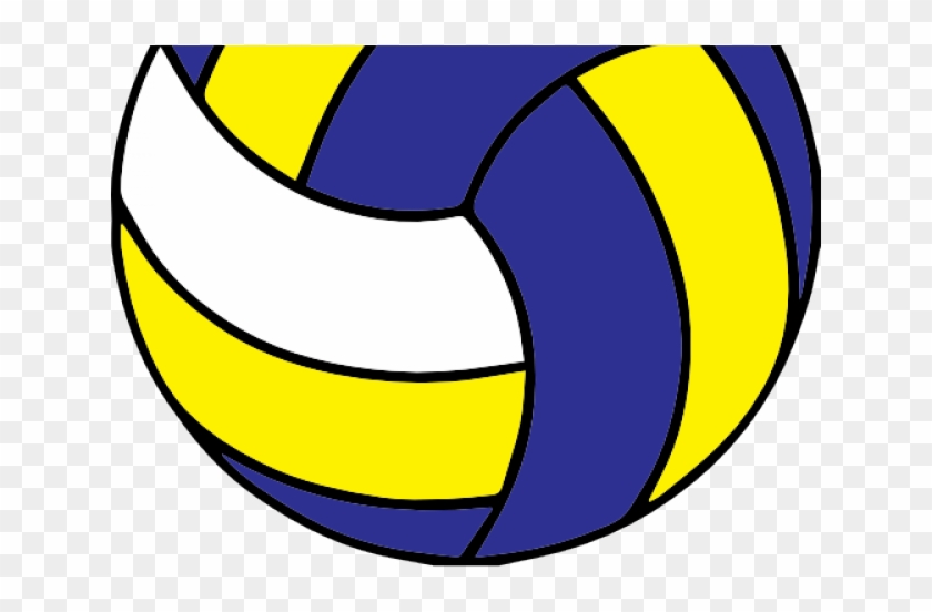 free volleyball clipart blue and yellow