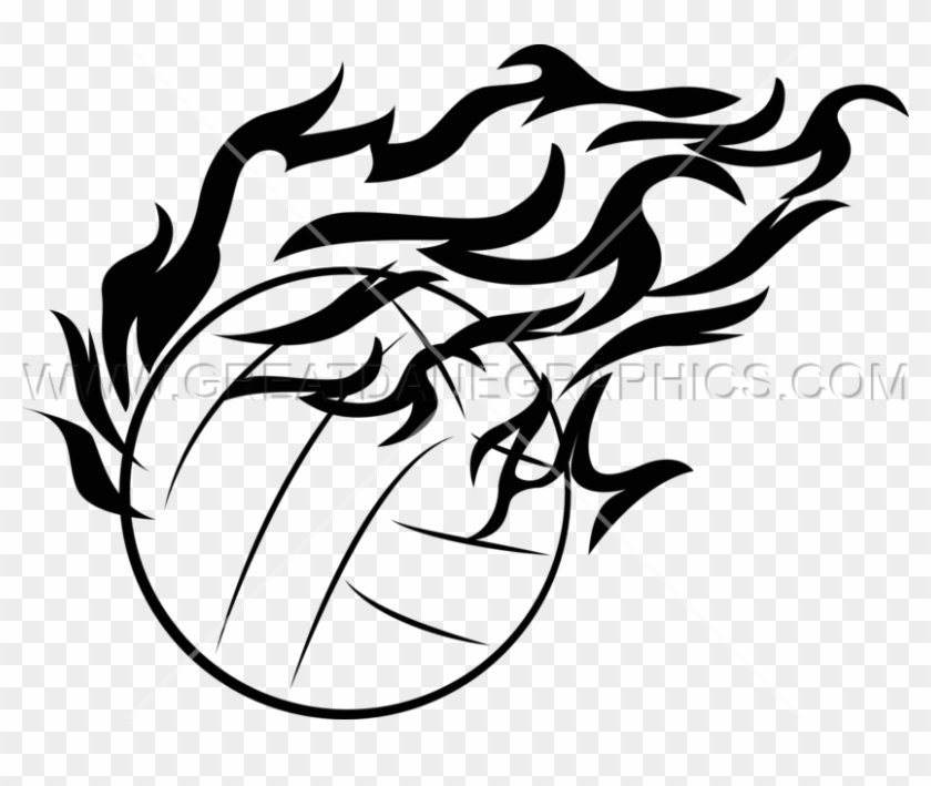 Fire Clipart Volleyball - Fire Ball Volleyball Png #1454067
