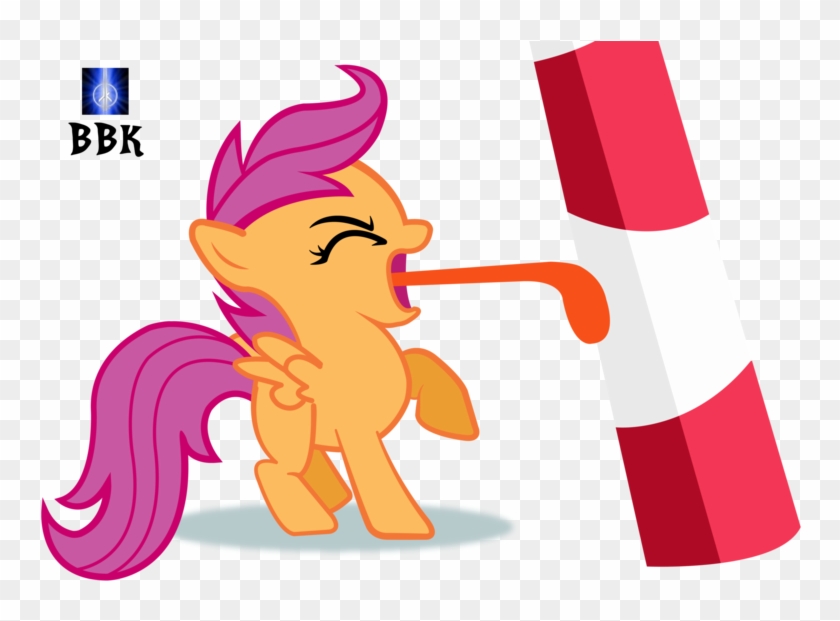 Scootaloo S Tongue By - Cartoon Tongue Stuck To Pole #1454157