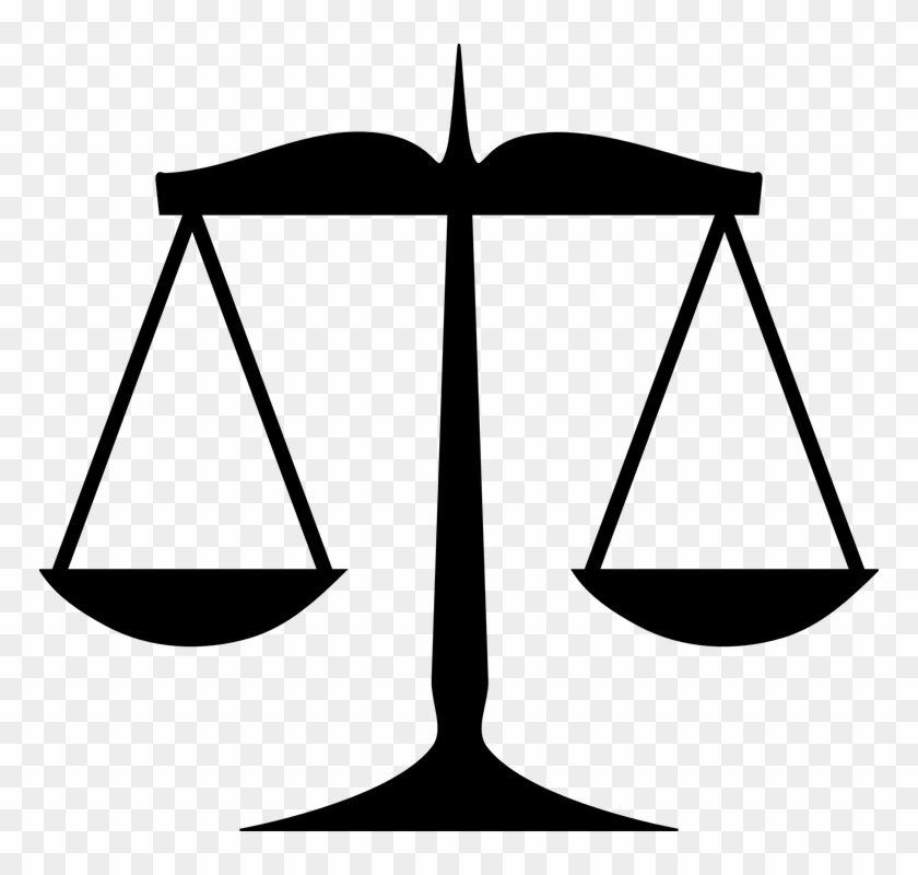 Justice Clipart Price Stability - Scales Of Justice Black And White #1454368