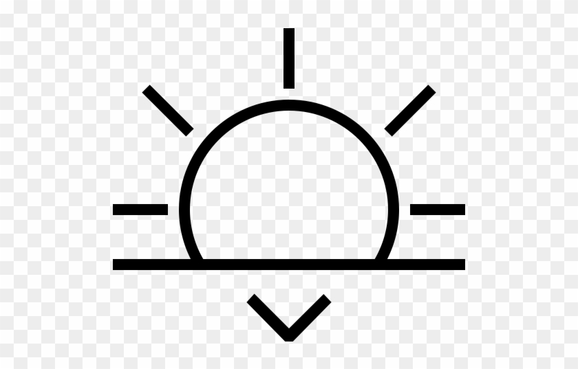 The Weather Sundown Icon - Idea Bulb #1454521