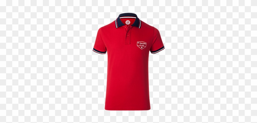 Polo Shirts Official Fc Bayern Online Store - Red Polo T Shirt Png #1454665