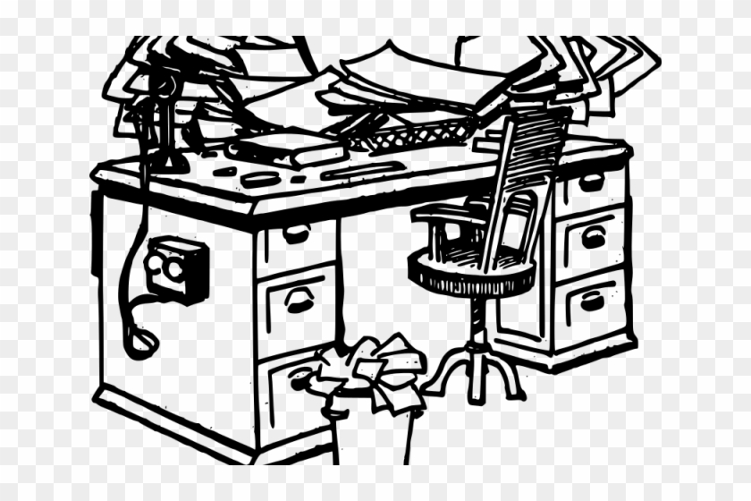 Messy Desk Clipart - Messy Clipart #1454726