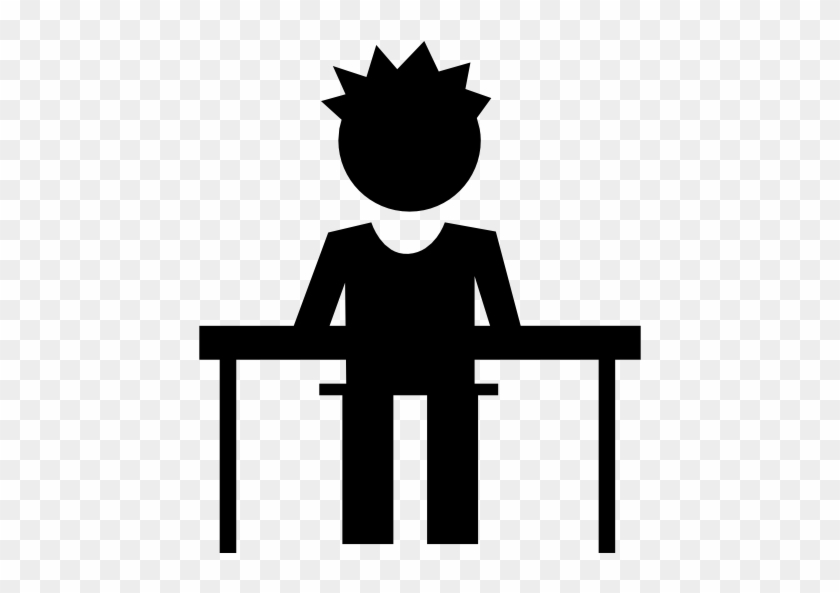 Image Black And White Silhouette Getdrawings Com Free - Estudiante En Clase Png #1454741