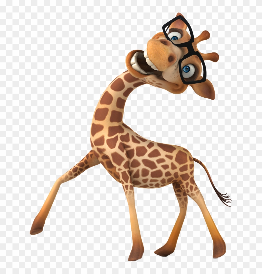 Para Ser Descargada Y Montada En Tu Foto De - Cartoon Giraffe With Glasses #1454891