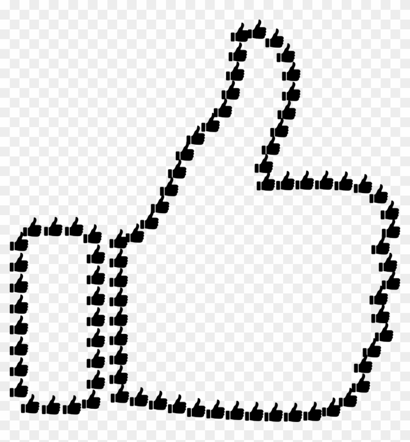 Thumb Signal Emoji Social Media Computer Icons - Thumbs Up Fractal #1454990