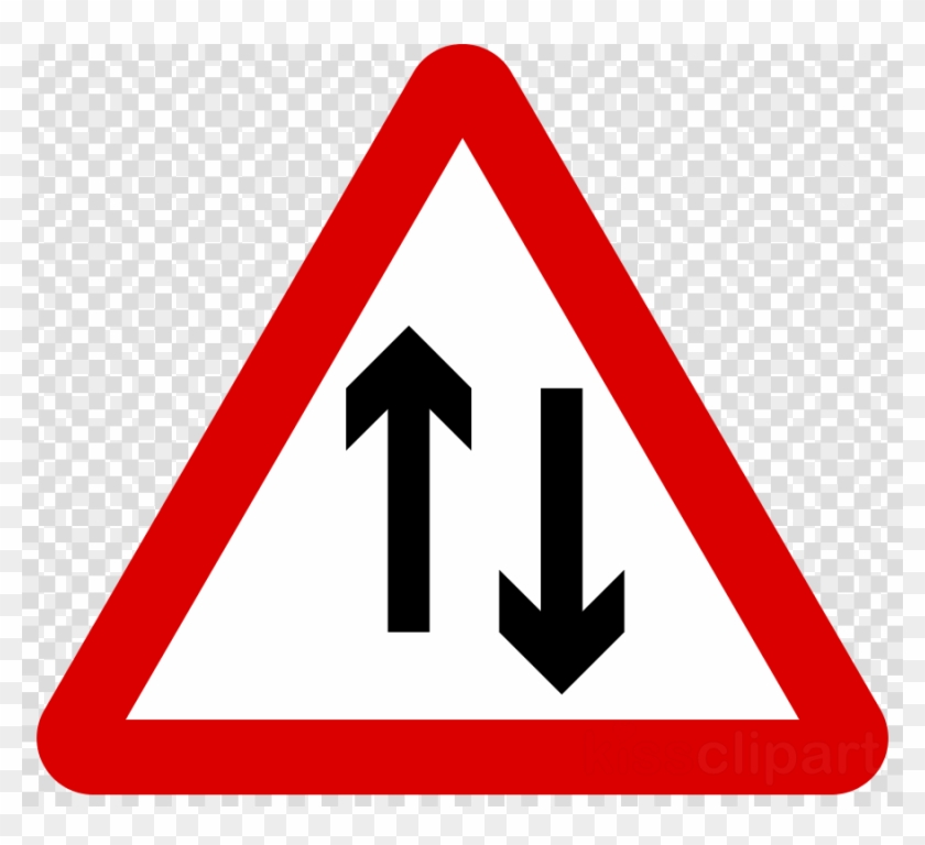 Road Sign Two Way Traffic Clipart The Highway Code - Two Way Traffic Sign Uk #1455206