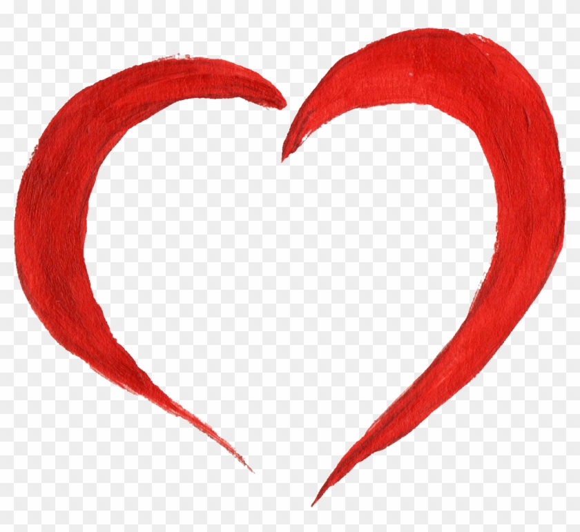 Clipart Heart Brush Stroke - Clipart Heart Brush Stroke #1455334