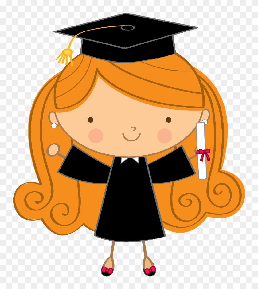 Graduation Ceremony Drawing School Clip Art Graduate - Graduation Girl Cartoon Png #1455443