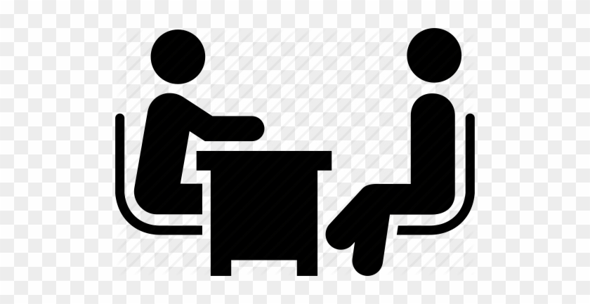 Vector Interview Office Banner Library - People At Desk Icon #1455651
