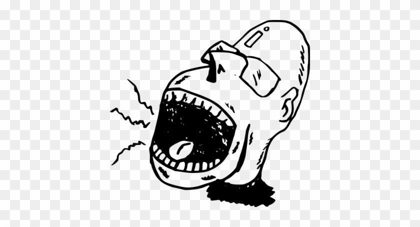 Yelling Screaming Shouting Pe - Screaming Person Clipart Black And White #1456038