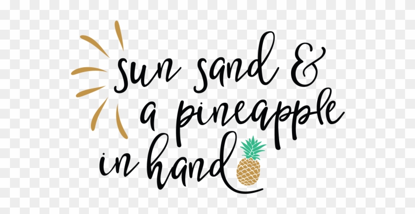 Sun Sand And A Pineapple - Mailboxhappiness Personalized Tote, Wedding Party Tote, #1456050