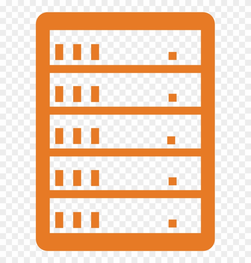 Simple Server Clip Art - Server Icon Png Orange #1456117