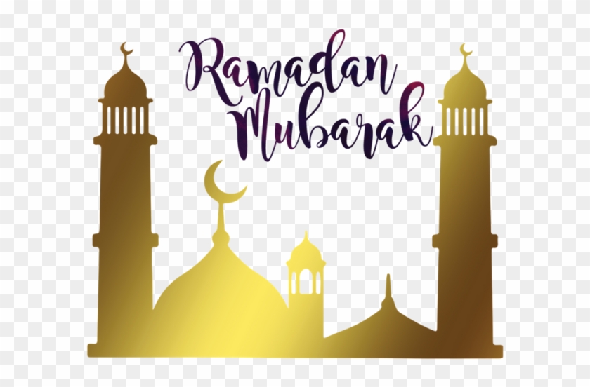 Islam Ramadan Mubarak Greeting Mosque Moon, Ramadan - Ramzan Mubarak Png #1456639