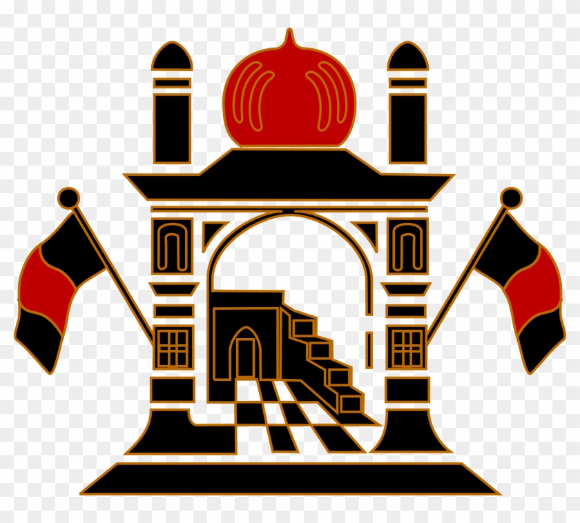 Stylised Mosque - Afghan Flag Coat Of Arms #1456665
