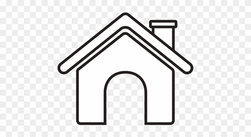 Clip Art Freeuse Contour Roof House And Chimney - Contorno Casa #1456784