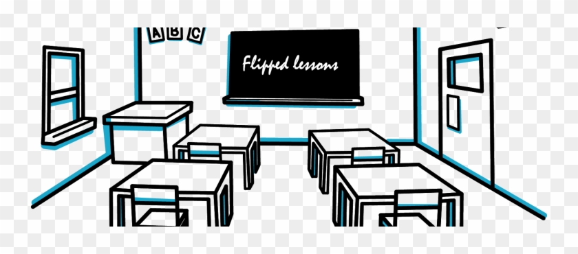 Flipped Learning Reverses The Traditional Teaching - Drawing Of Class Room #1456801