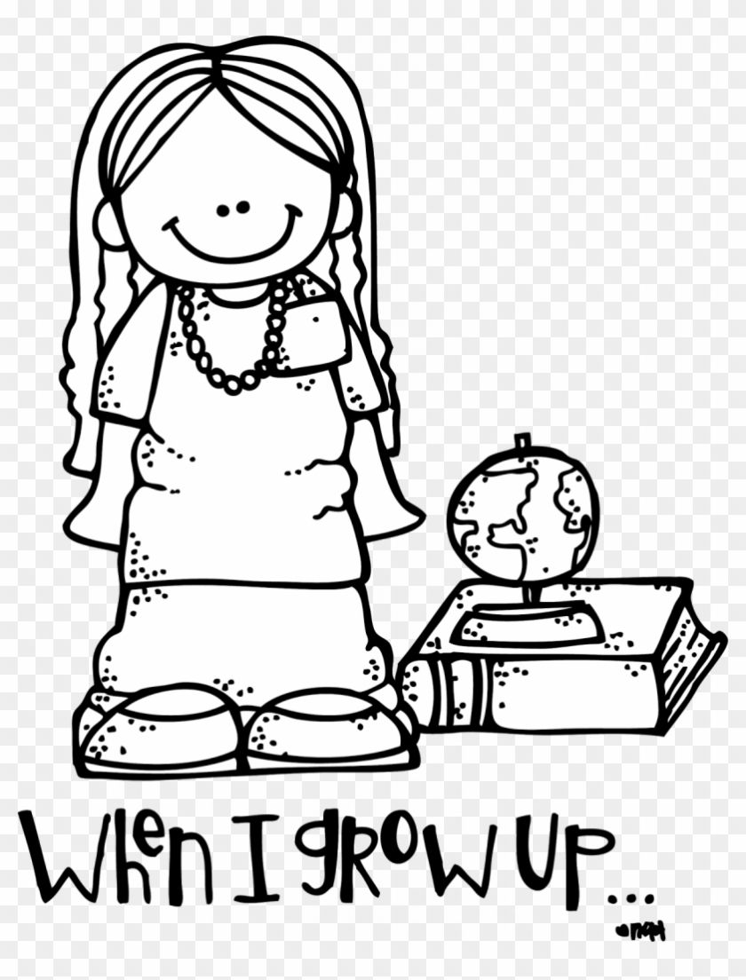 Strange When I Grow Up Coloring Pages Girl Lds Clip - Grow Up White And Black Clipart #1457277