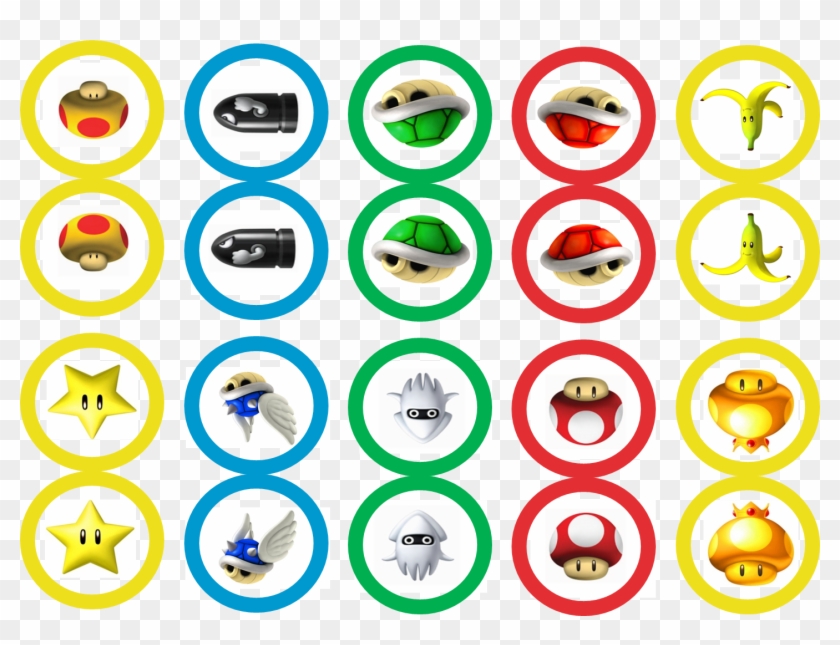 Mario Kart Cupcake Toppers - Mario Kart Blue Shell #226311