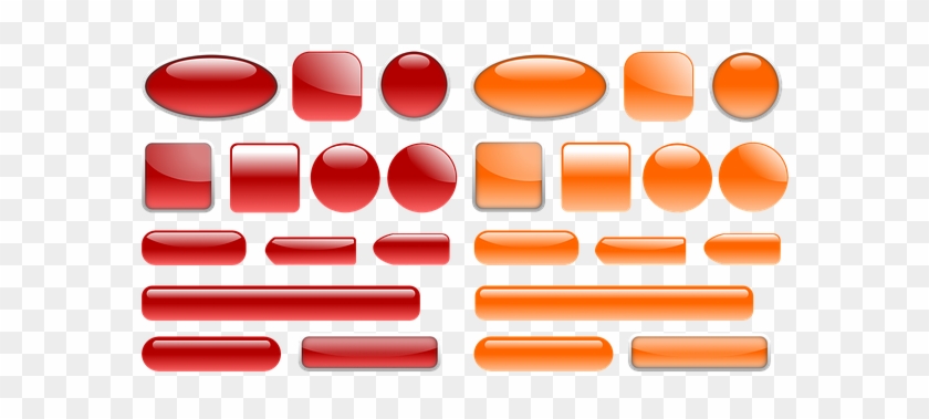 Button Icon Länglich Quadratisch Rund Rot - Stock.xchng #226440