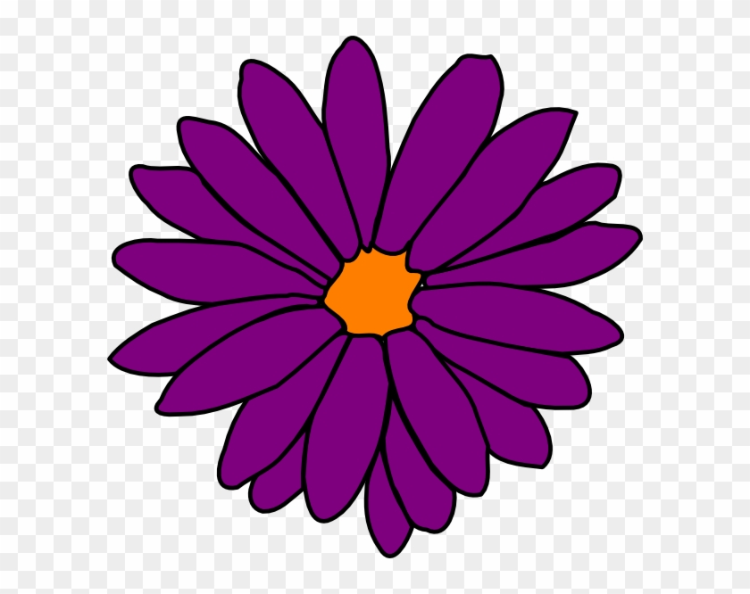 Purple Flower Clipart Bunga - Red Flower Clip Art #226527