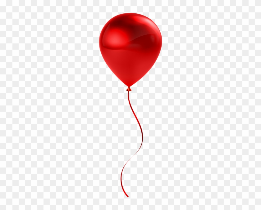 Single Red Balloon Transparent Clip Art - Red Balloon Transparent #226533