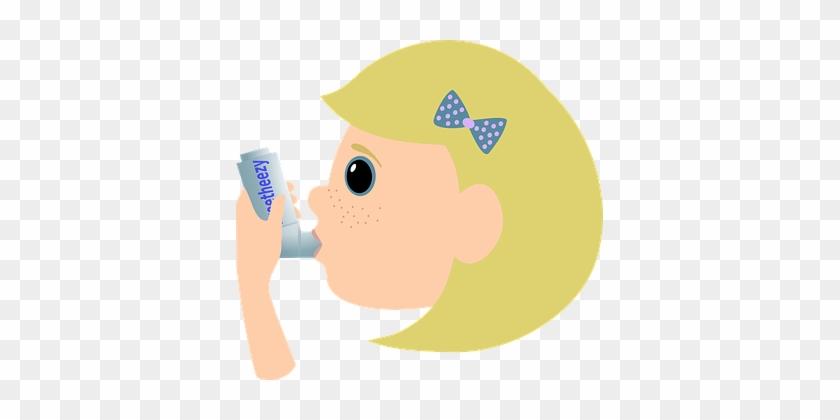 Asthma Inhaler Aerosol Disease Doctor Girl - Asthma Clipart Png #226600