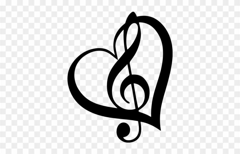 Vorlagen, Violinschlüssel Herz, Musik Noten, Vinyl Treble Clef Heart